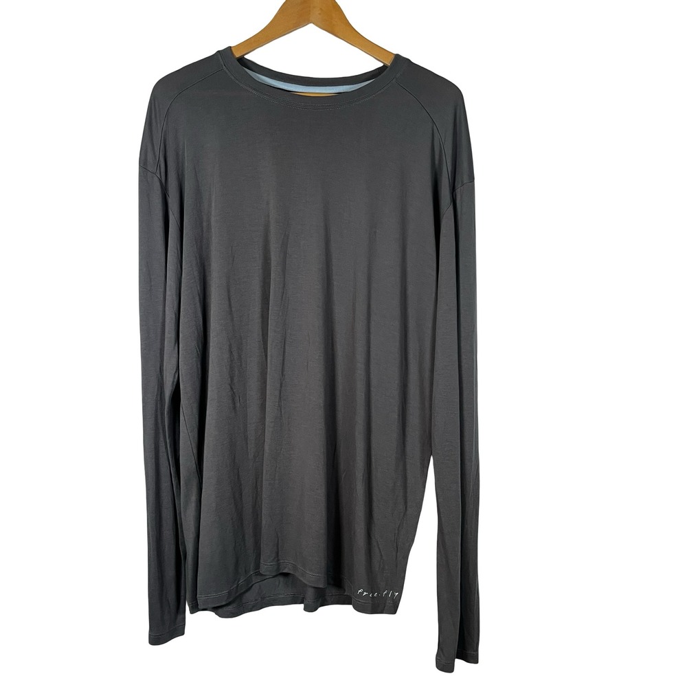 Free Fly Bamboo Performance Long Sleeve Shirt Mens 2XL Charcoal Gray FF-073016